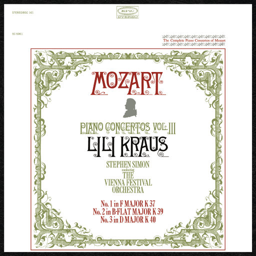 莫扎特：钢琴与管弦乐团协奏曲 Nos. 1-3,Lili Kraus