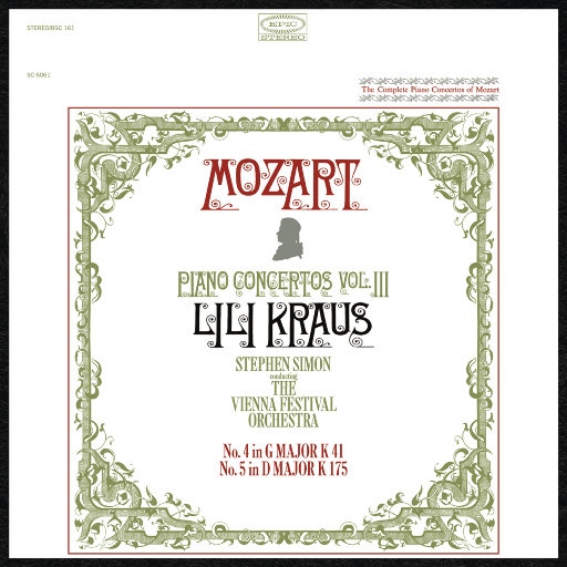 莫扎特：钢琴与管弦乐团协奏曲 Nos. 4 & 5,Lili Kraus