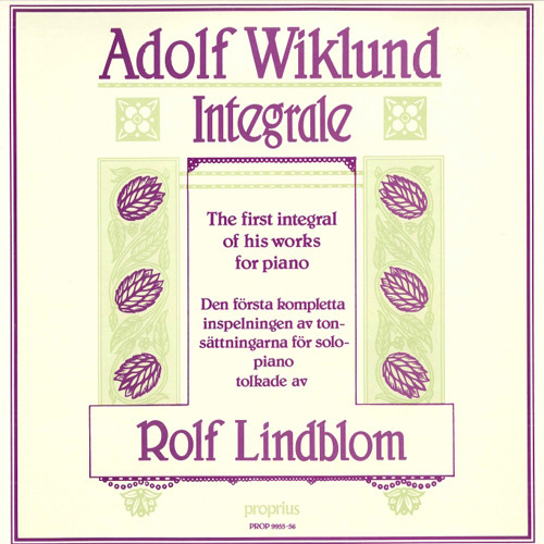 Adolf Wiklund：钢琴作品全集,Rolf Lindblom