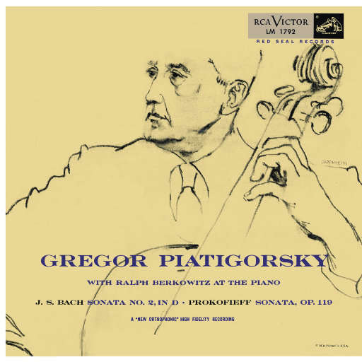 巴赫: D大调第二奏鸣曲, BWV 1028 & 普罗科菲耶夫: C大调奏鸣曲, Op. 119 (皮亚蒂戈尔斯基),Gregor Piatigorsky