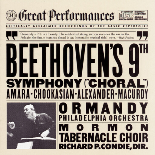 Beethoven: Symphony No. 9 in D Minor, Op. 125 "Choral",Eugene Ormandy